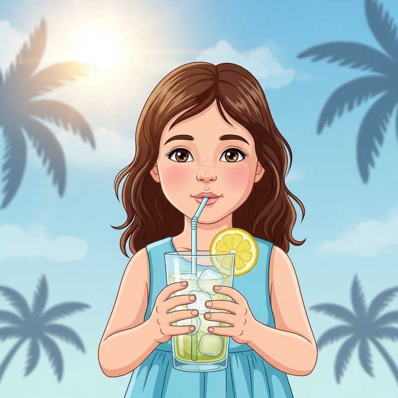 Cold Drink Joy: A Sunny Day Delight Cold Drink Joy: A Sunny Day Delight