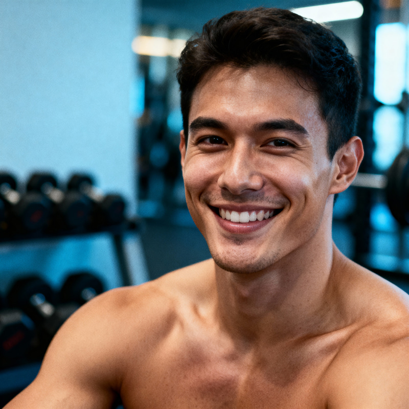 Professional Headshot of a Fit Model Trainer Professional Headshot of a Fit Model Trainer