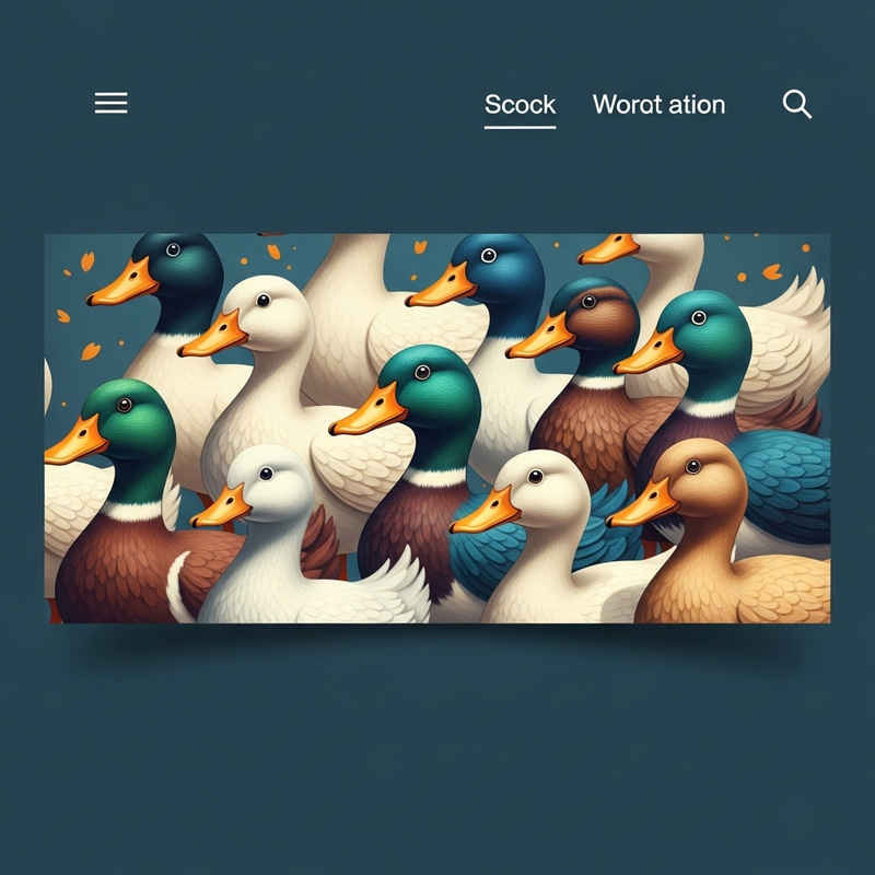 Colorful Duck Illustration for Web Banner Colorful Duck Illustration for Web Banner