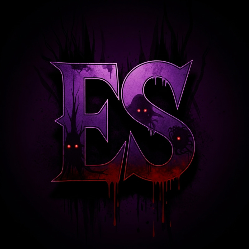 Chilling Horror Logo: 'ES' Design with Gothic Influence Chilling Horror Logo: 'ES' Design with Gothic Influence