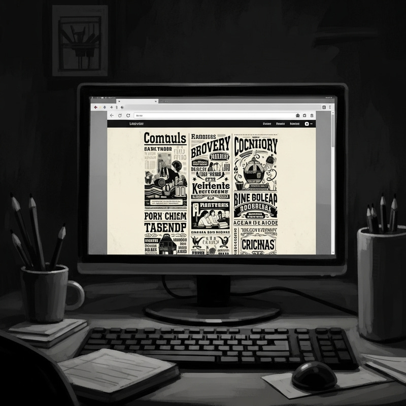 Vintage Website Poster Display | Chiaroscuro Lighting Details Vintage Website Poster Display | Chiaroscuro Lighting Details