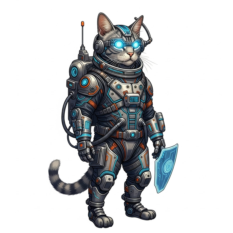 Cyborg Spacesuit Cat: Future Feline Adventures Cyborg Spacesuit Cat: Future Feline Adventures