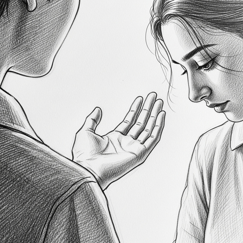 Artistic Depiction of Empathy: Pencil Sketch Artistic Depiction of Empathy: Pencil Sketch