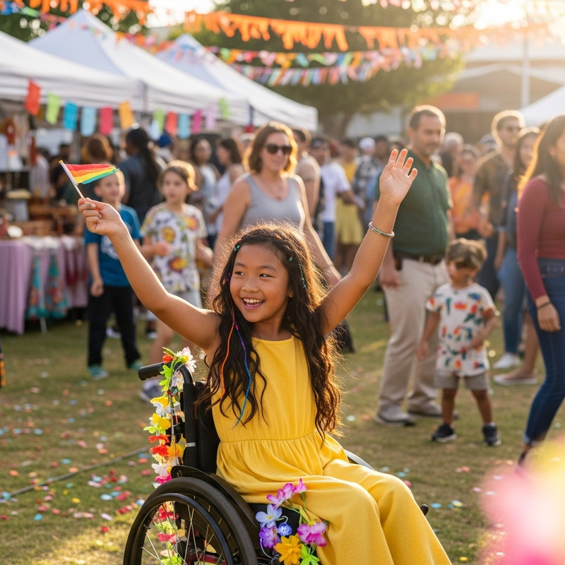 Wheelchair Dance Spectacle at Community Festival