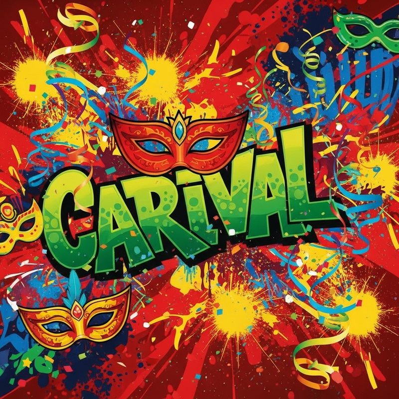 Vibrant Carnival Graffiti Background Design