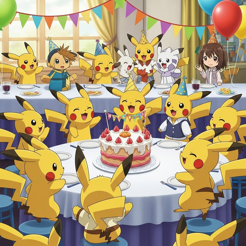 Pikachu Pokémon Party: A Joyful Celebration Pikachu Pokémon Party: A Joyful Celebration