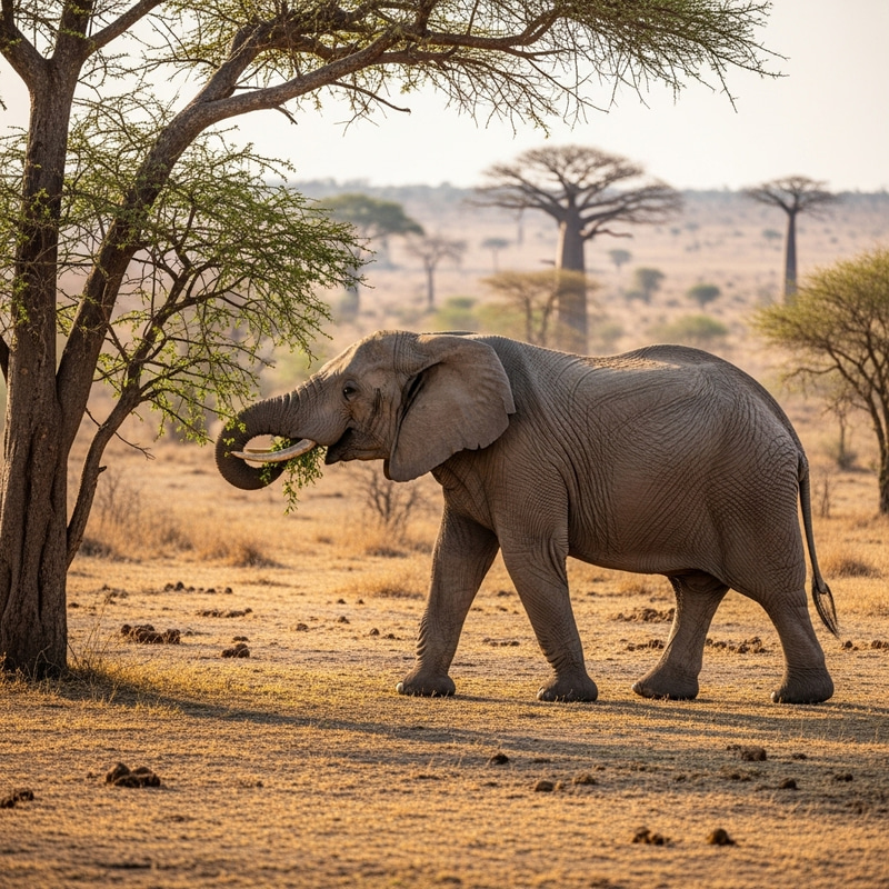 Majestic African Elephant in Natural Habitat
