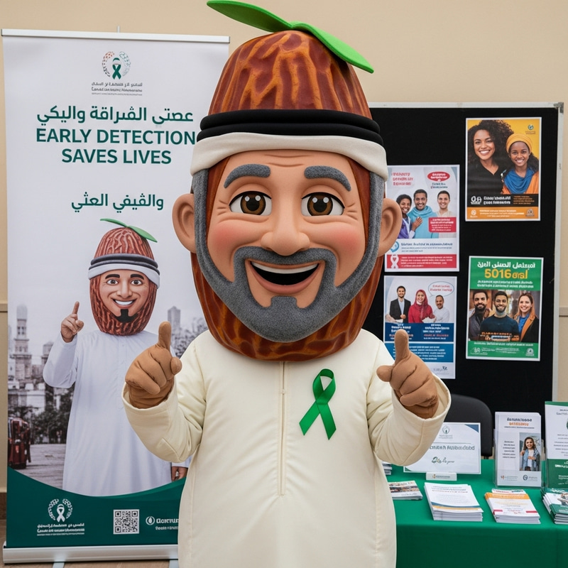 Arabian Dates Mascot Advocating Cancer Awareness in the Middle East Arabian Dates Mascot Advocating Cancer Awareness in the Middle East