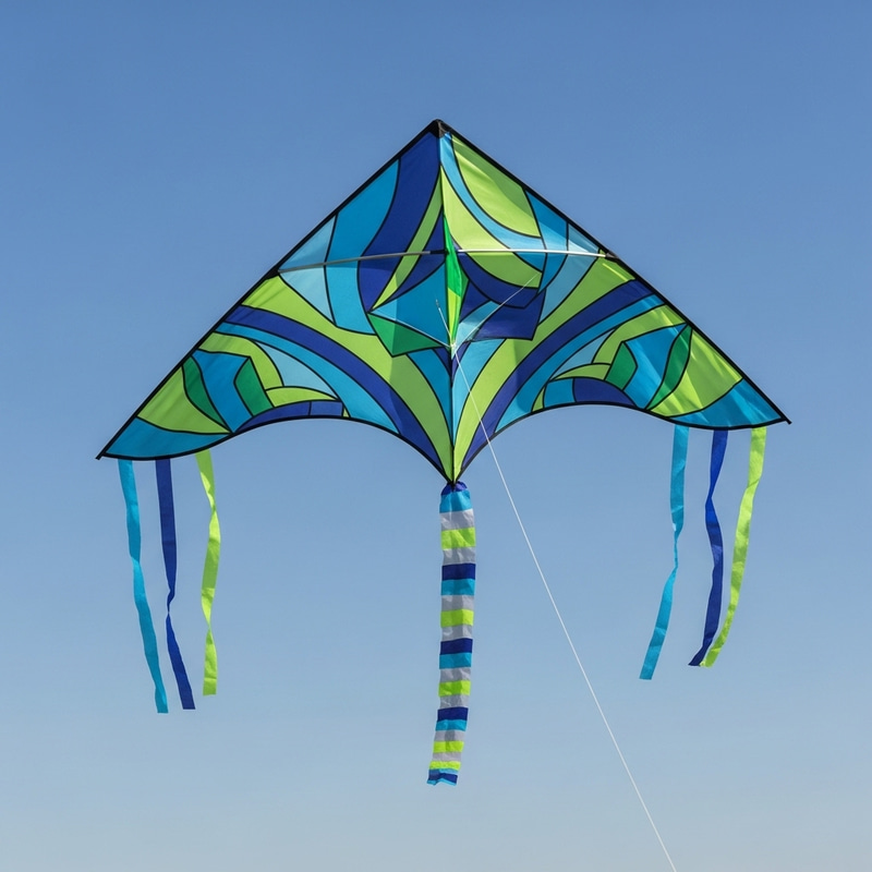 Captivating Flying Kite Design | Dynamic & Colorful Captivating Flying Kite Design | Dynamic & Colorful