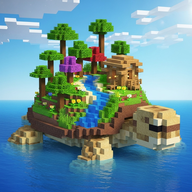 Minecraft Turtle with Island Build Ideas Minecraft Turtle with Island Build Ideas