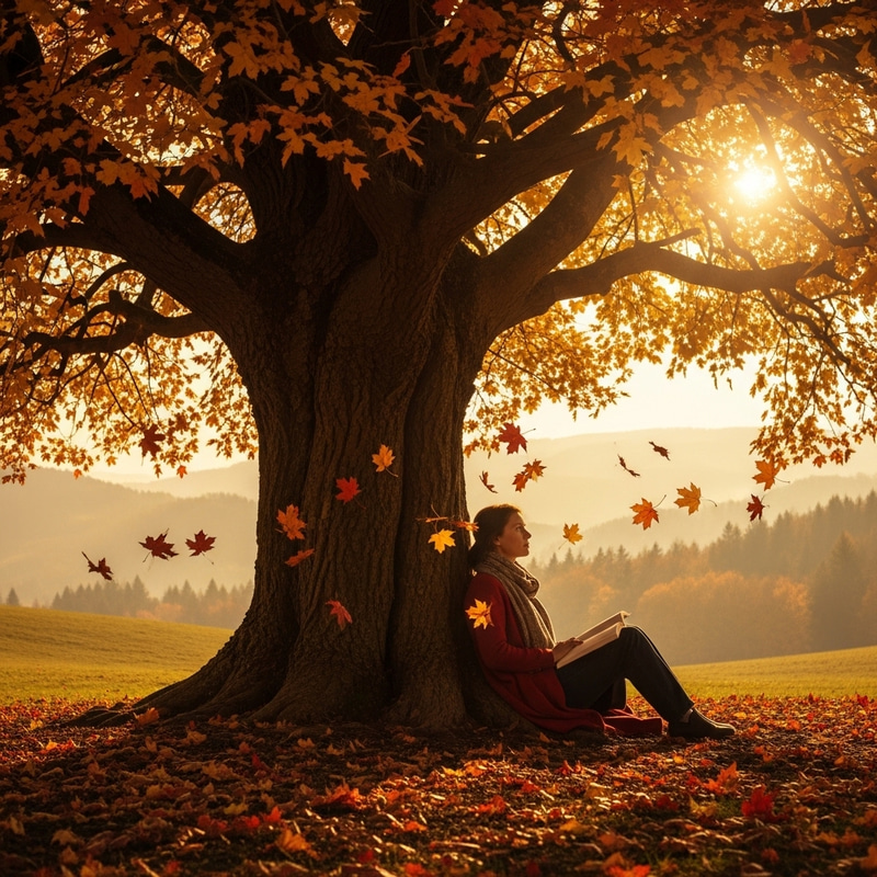 Moments of Contemplation: Tranquil Autumn Reflection Moments of Contemplation: Tranquil Autumn Reflection