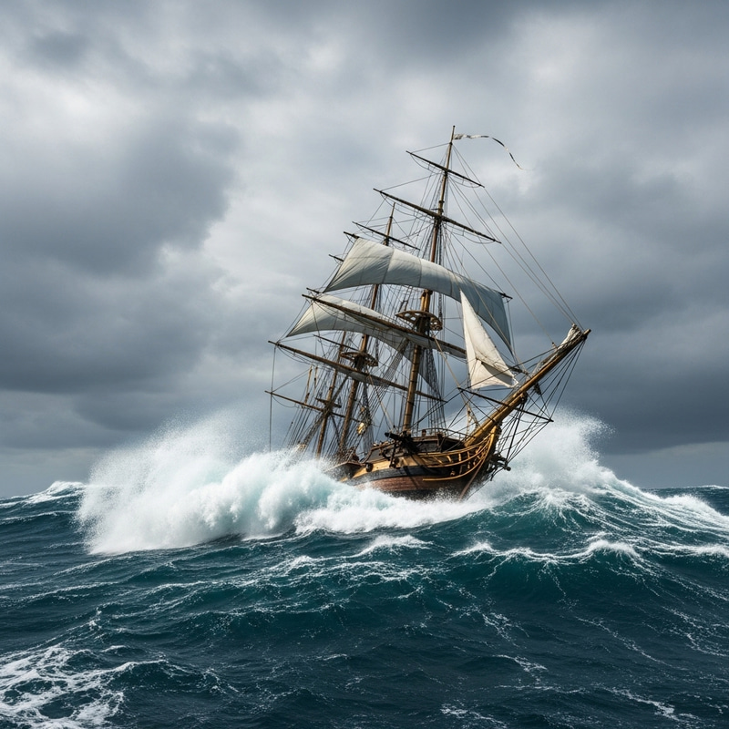 Dramatic Ship in Stormy Seas: Create Ship View on Rough Sea Dramatic Ship in Stormy Seas: Create Ship View on Rough Sea