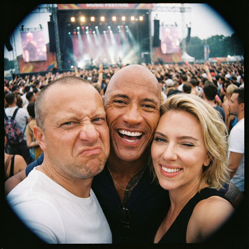 360-Degree Fisheye Selfie with Celebrities