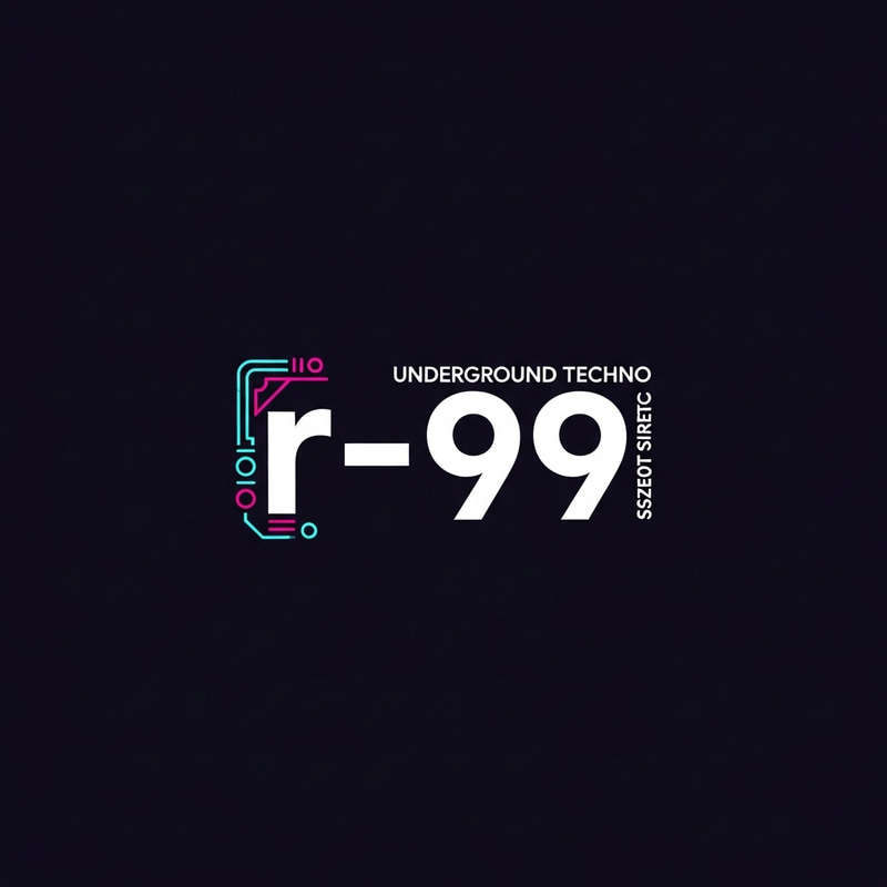 Futuristic Cyberpunk r-99 Techno Logo Design Futuristic Cyberpunk r-99 Techno Logo Design