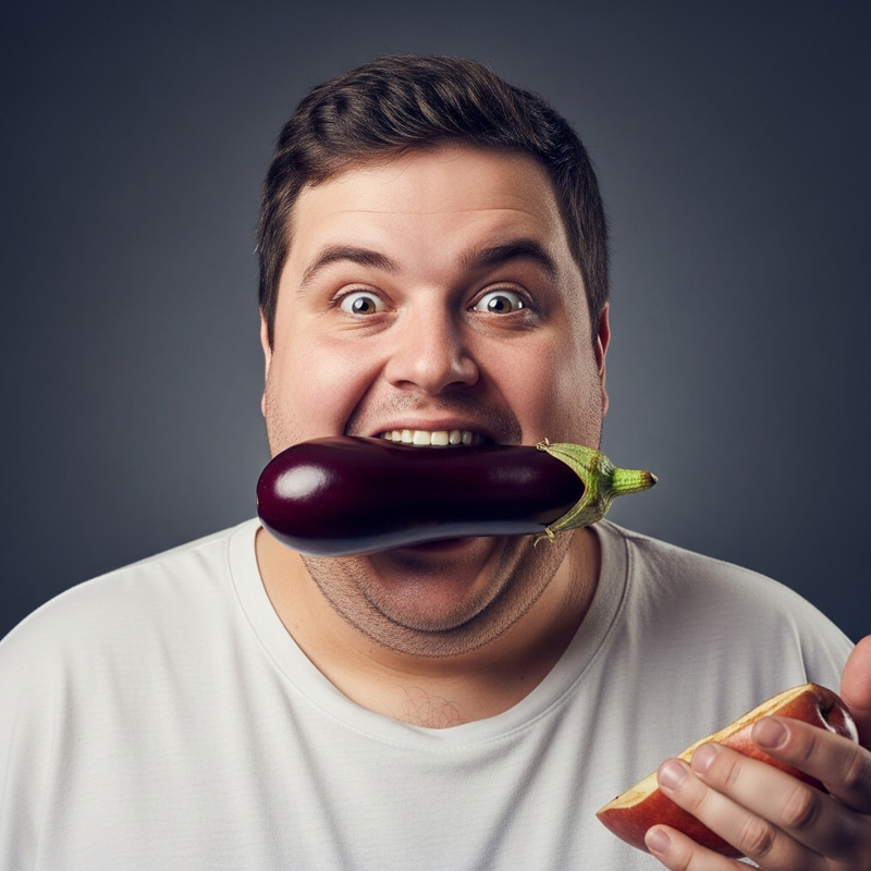 Funny Overweight Man Eating Eggplant | Hilarious Moment Funny Overweight Man Eating Eggplant | Hilarious Moment