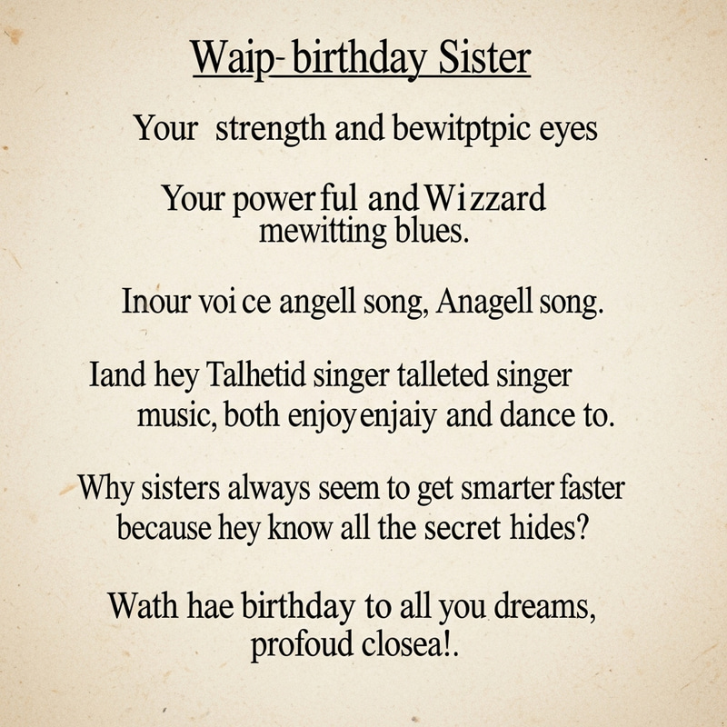 Magical Birthday Wishes for Beloved Sister | Wizard with Blue Eyes
