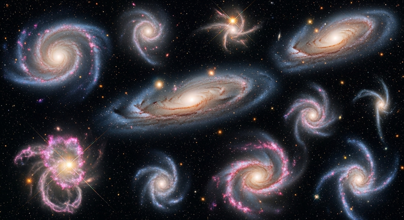 Celestial Spring Bouquet: Cosmic Floral Patterns & Ethereal Nebulae