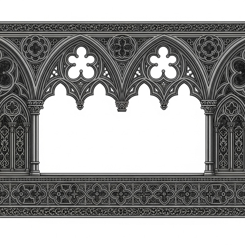 Intricate Gothic Border Design Intricate Gothic Border Design
