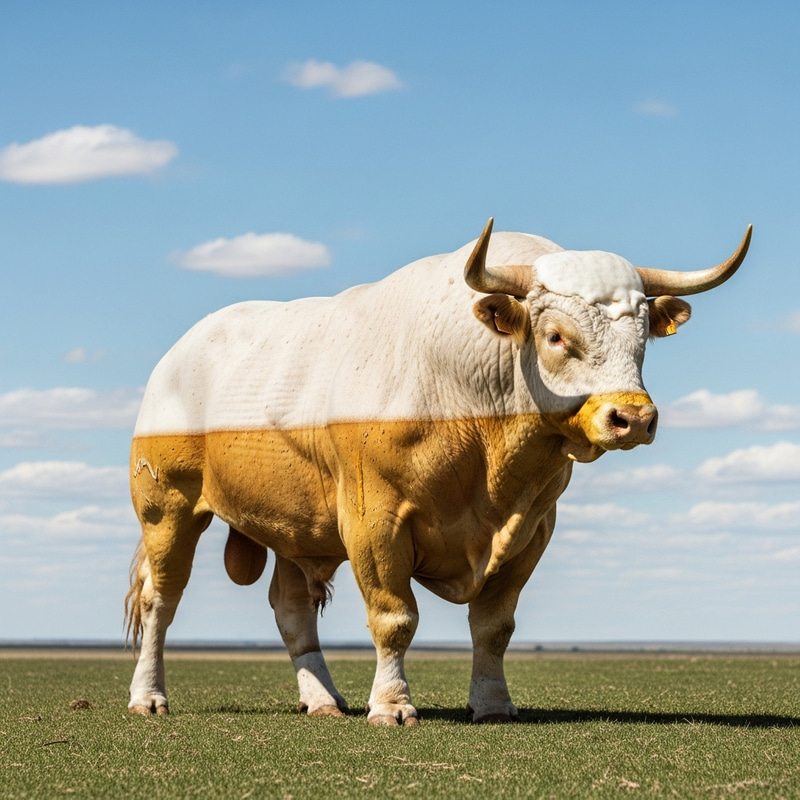 Beer Bull on Green Field | Strong Brew Imagery Beer Bull on Green Field | Strong Brew Imagery