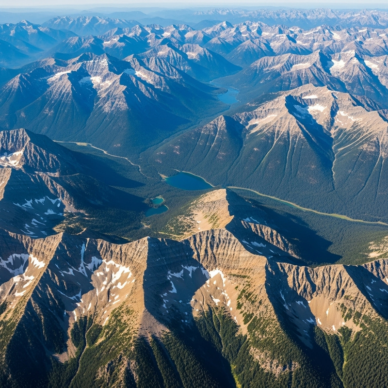 Vibrant Mountain Range Aerial Photo in Bright Colors Vibrant Mountain Range Aerial Photo in Bright Colors