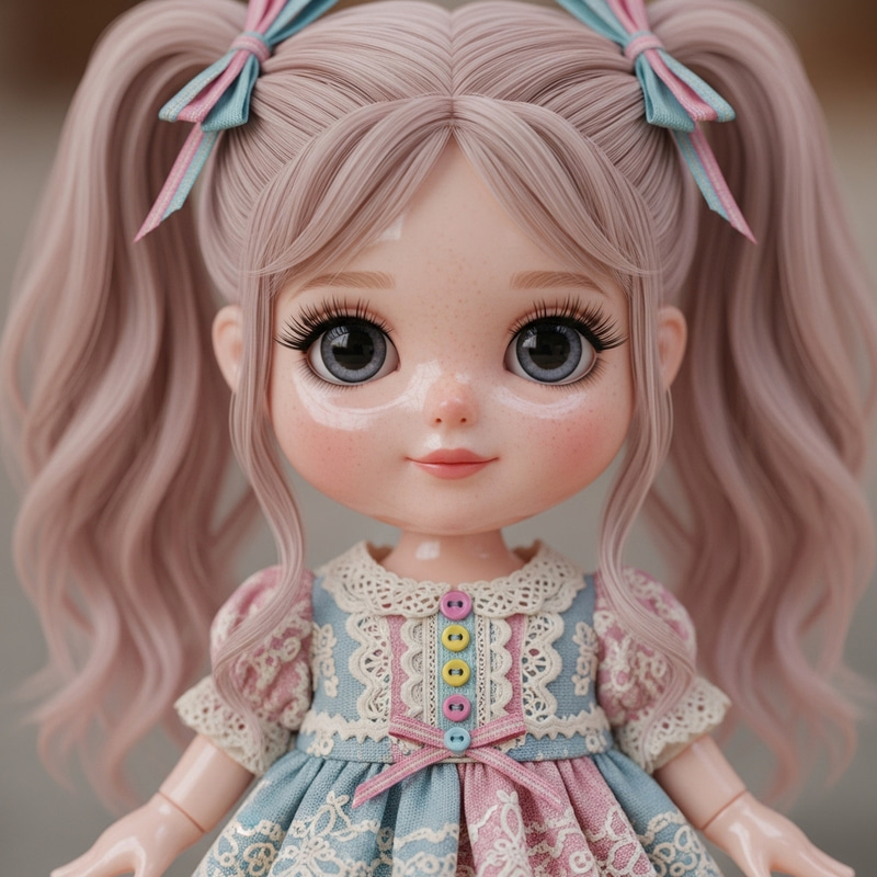 3D Girl Toy with Glossy Finish - Realistic Render 3D Girl Toy with Glossy Finish - Realistic Render