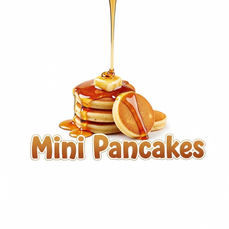Mini Pancakes Logo | Cute Pancake Theme Design