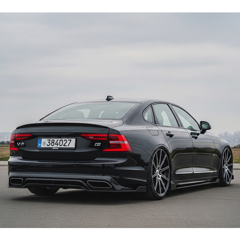 2017 Black Volvo S90 - Lowered with Aero Kit Modifications
