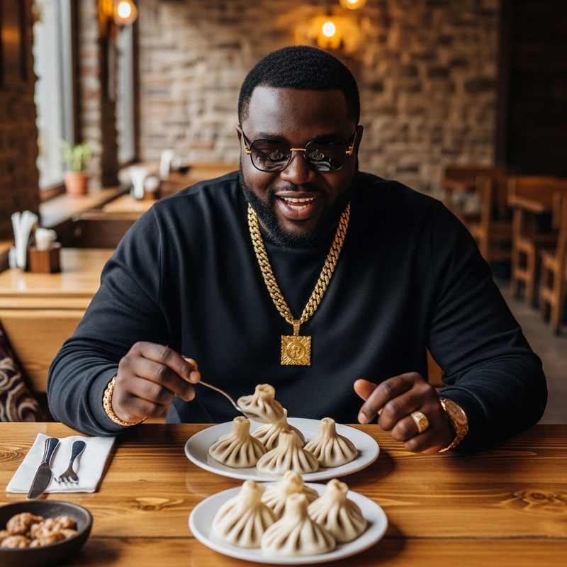 Notorious BIG Enjoys Khinkali: A Culinary Delight Notorious BIG Enjoys Khinkali: A Culinary Delight