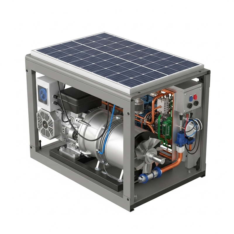 Ultra-Compact Renewable Energy Generator with Solar Panel & Hydropower Turbine Ultra-Compact Renewable Energy Generator with Solar Panel & Hydropower Turbine