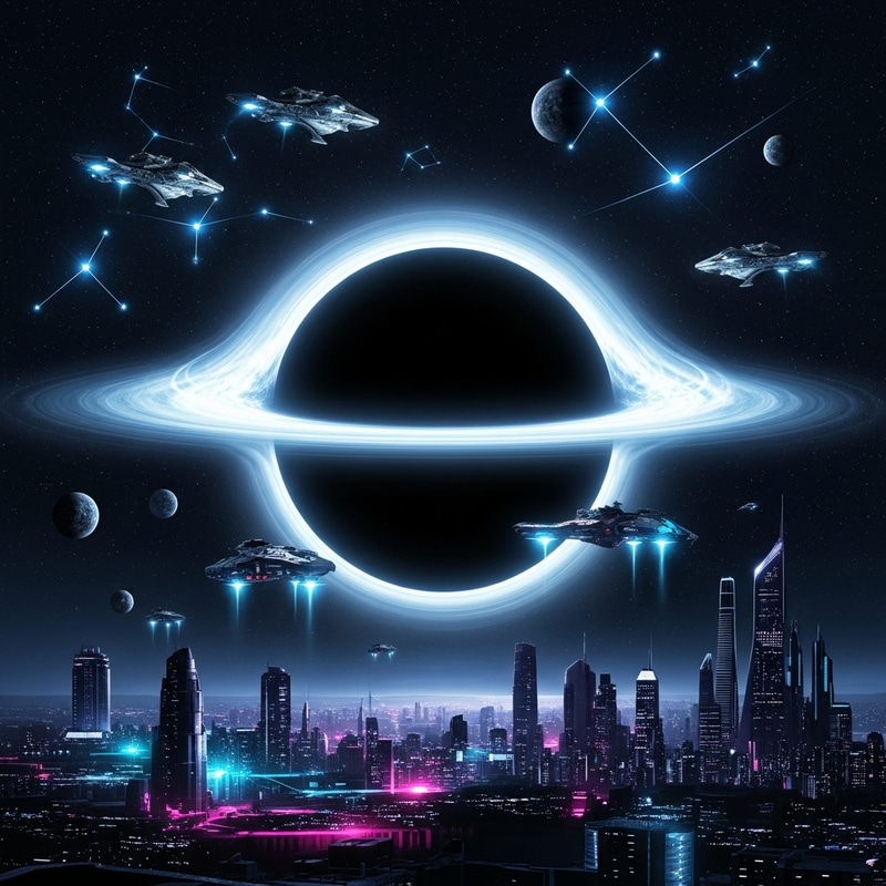 Exploring the Dark Mysteries of a Black Hole and Sci-Fi World