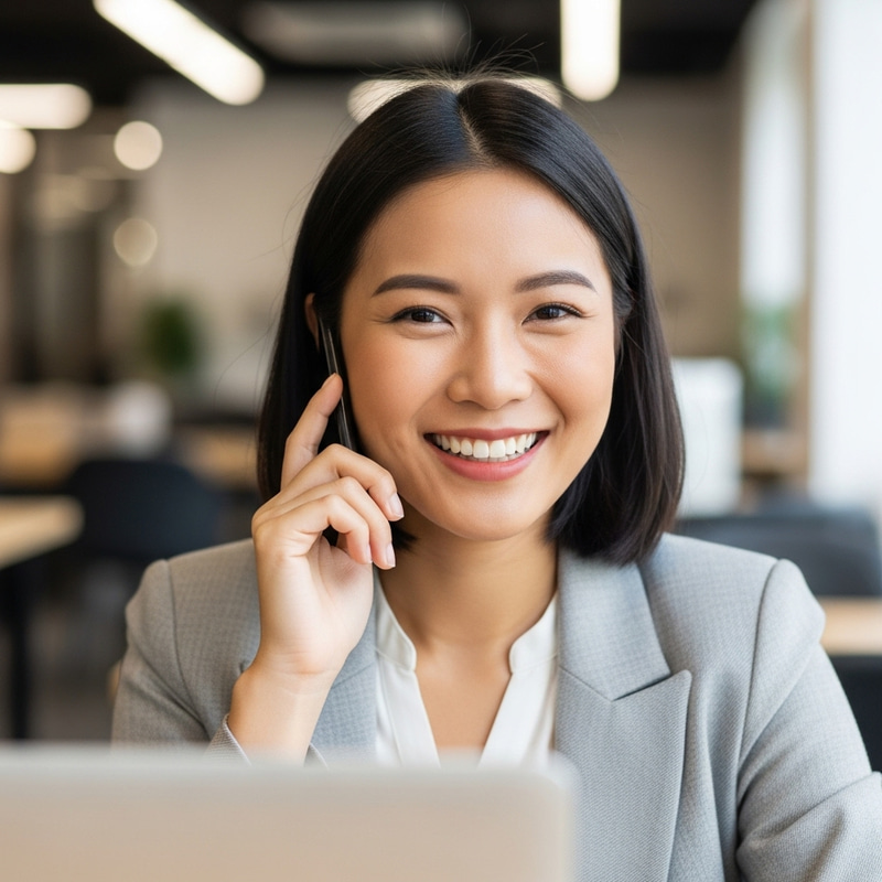 Confident Asian Woman Marketing Manager - Office Portrait Confident Asian Woman Marketing Manager - Office Portrait