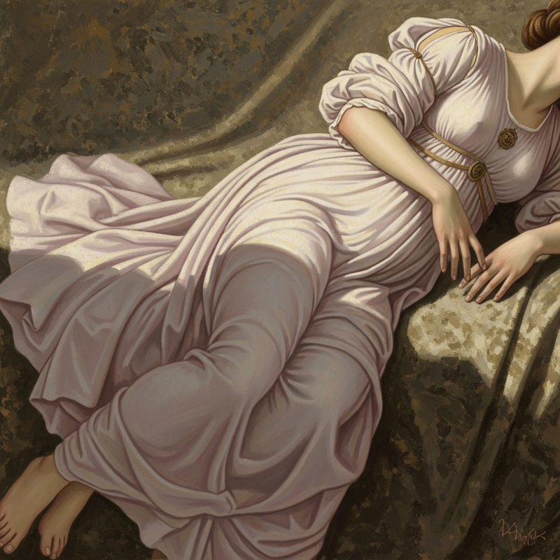 Sensual Pastel Portrait | Woman Embracing Light and Shadow Inspired by Botticelli Sensual Pastel Portrait | Woman Embracing Light and Shadow Inspired by Botticelli