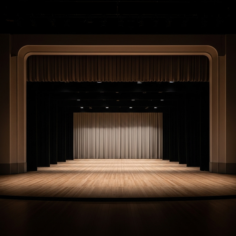 Empty Proscenium Stage with Soft Lighting Empty Proscenium Stage with Soft Lighting