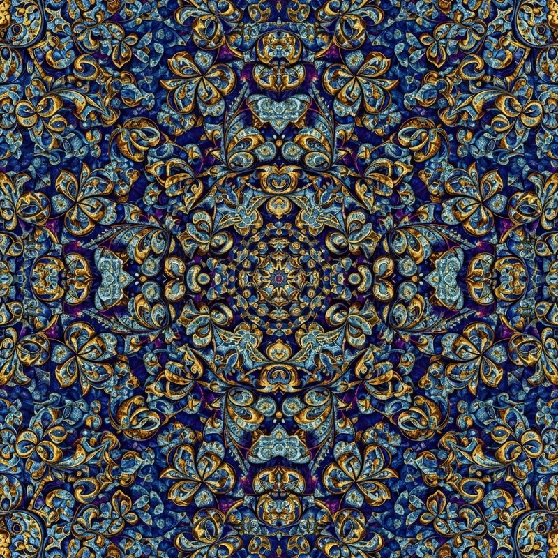 Infinite Symmetrical Fractal Pattern | Vibrant Geometric Shapes