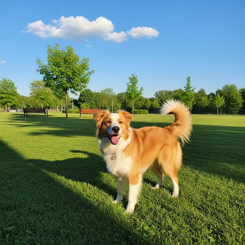 Adorable Dog Enjoying a Sunny Day in the Park Adorable Dog Enjoying a Sunny Day in the Park