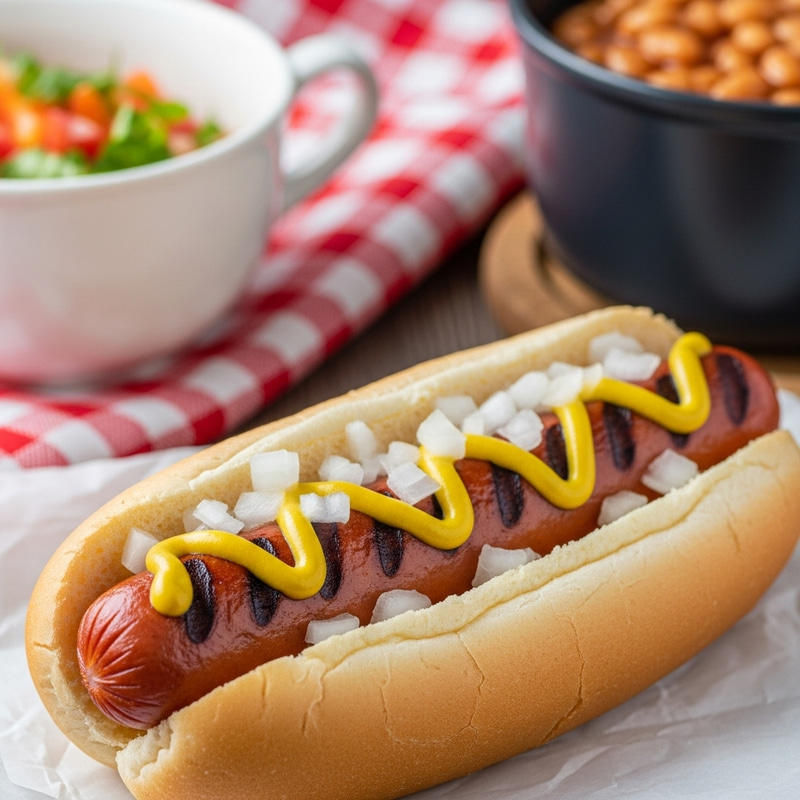 Delicious Grilled Glizzy Hotdog in Soft Bun | BBQ Scene Delicious Grilled Glizzy Hotdog in Soft Bun | BBQ Scene