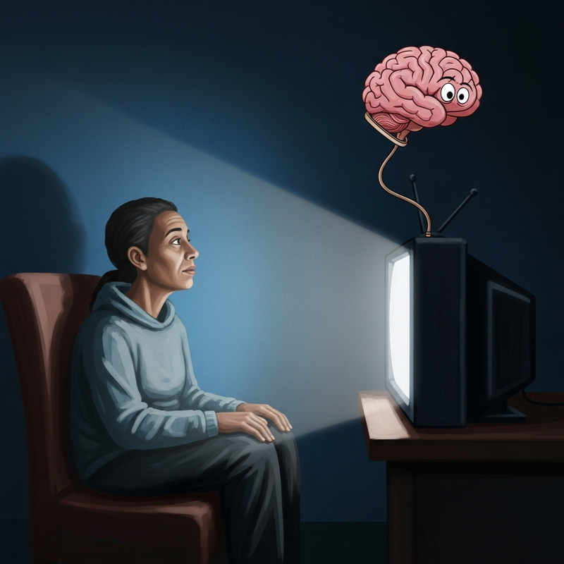 Symbolic Theatrical Portrayal of TV Brainwashing Symbolic Theatrical Portrayal of TV Brainwashing