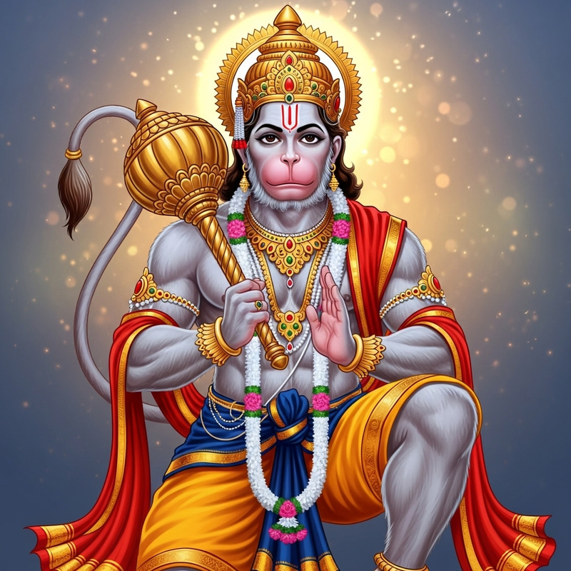 Hanuman Ji Drawing: Powerful Mythological Deity Hanuman Ji Drawing: Powerful Mythological Deity