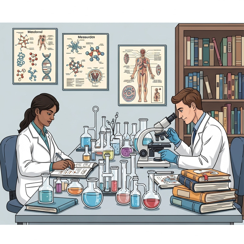 Intricate Medical Research Illustration | Laboratory Scene Intricate Medical Research Illustration | Laboratory Scene