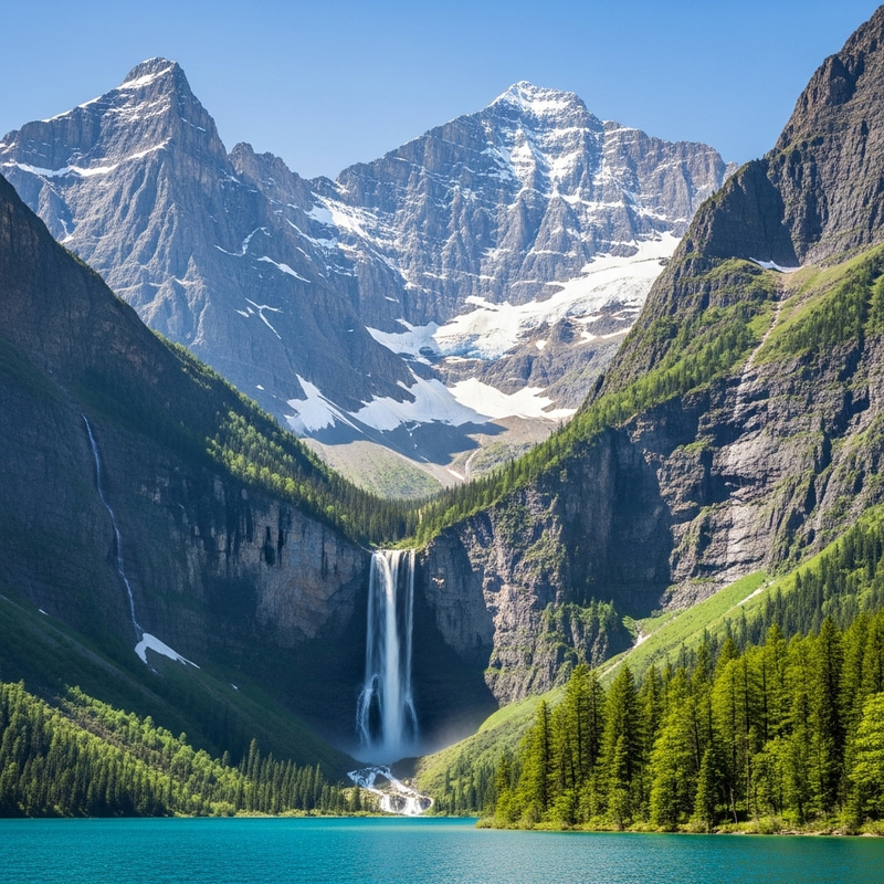 Stunning Mountain Pictures with Waterfalls Stunning Mountain Pictures with Waterfalls
