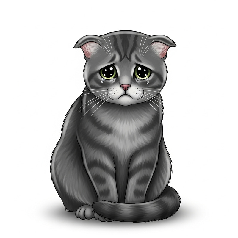 Sad Cat - Melancholic Domestic Feline Sad Cat - Melancholic Domestic Feline