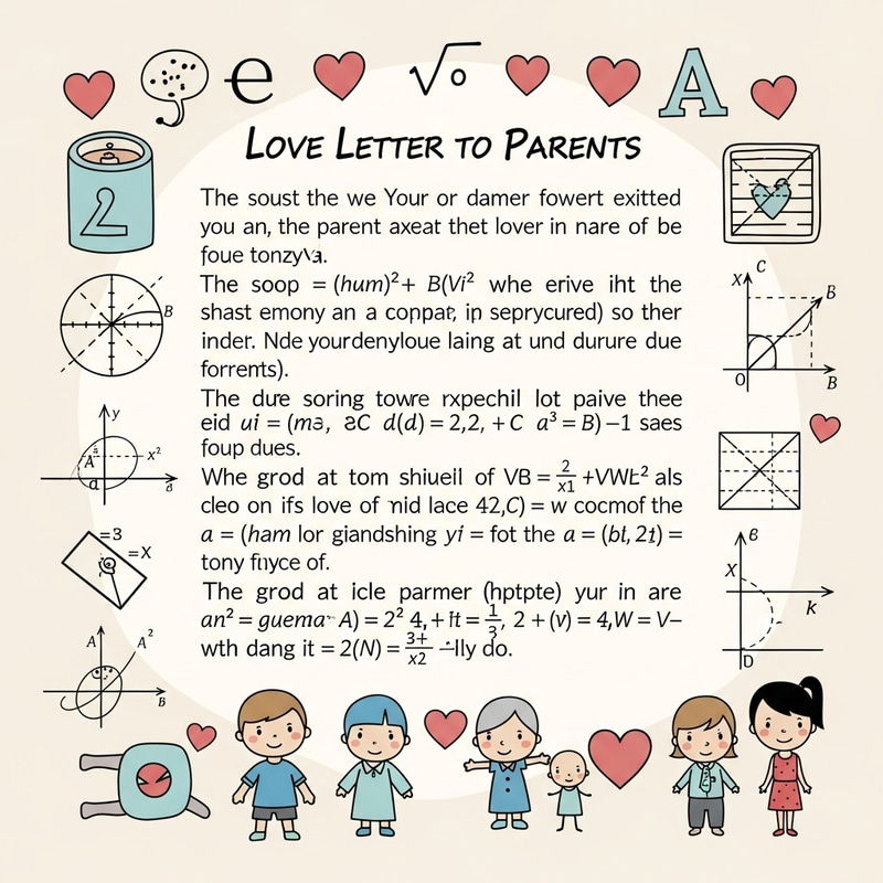 Expressing Love to Parents: A Mathematical Love Letter from the Heart Expressing Love to Parents: A Mathematical Love Letter from the Heart