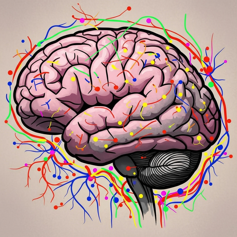 Neuroscience Cubism Art: Abstract Brain & Neuron Connections Neuroscience Cubism Art: Abstract Brain & Neuron Connections