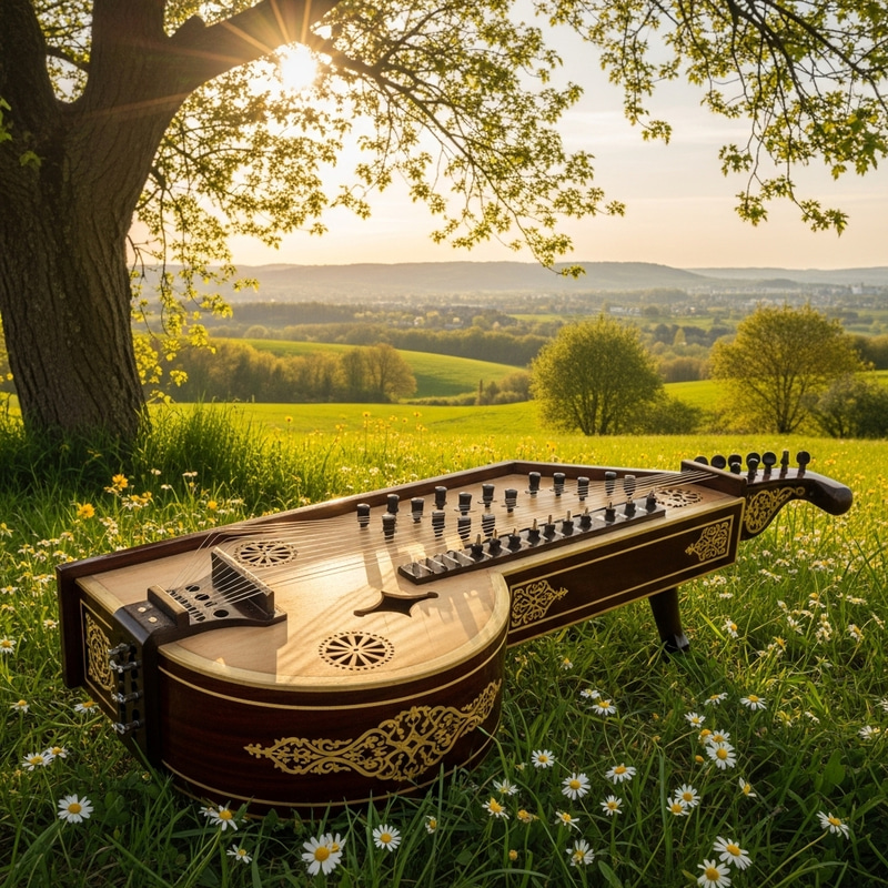 Beautiful Musical Instrument in Serene Setting Beautiful Musical Instrument in Serene Setting