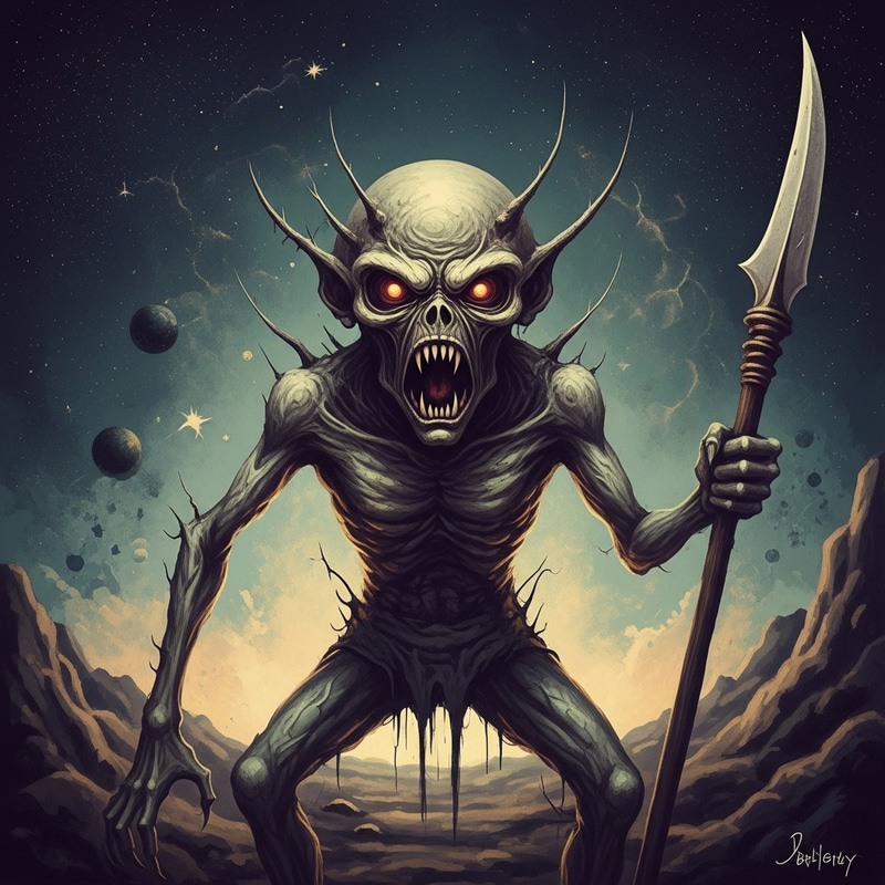 Eldritch Abstract Entity Evoking Cosmic Dread