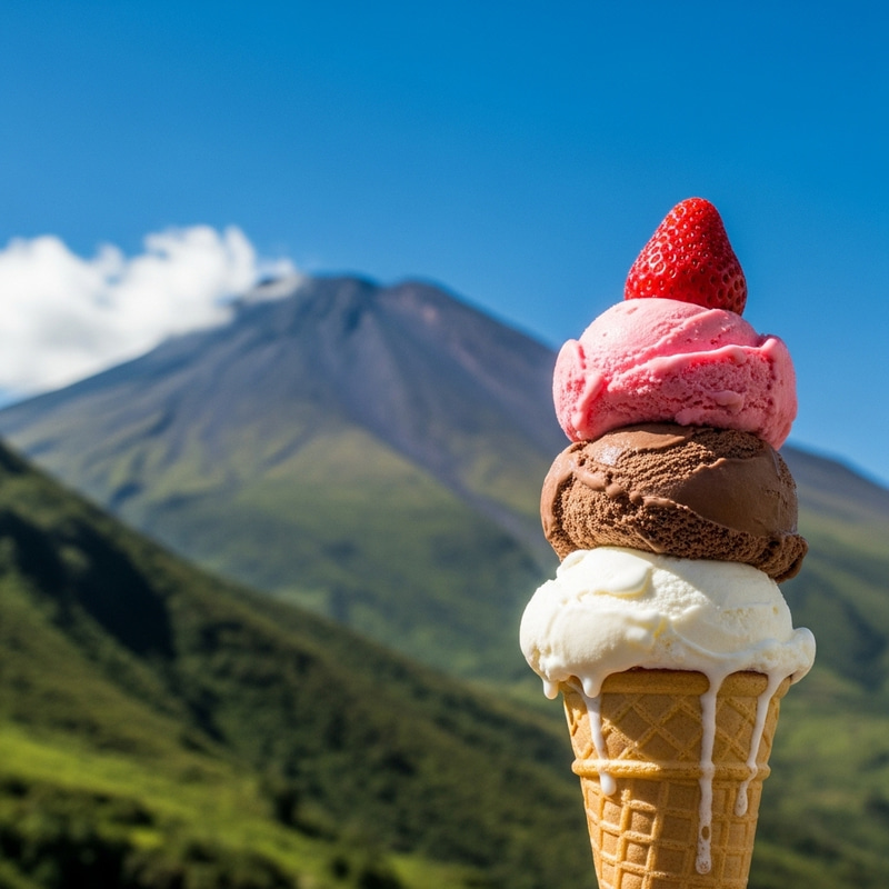 Imbabura in Ecuador with Delicious Ice Cream Cone