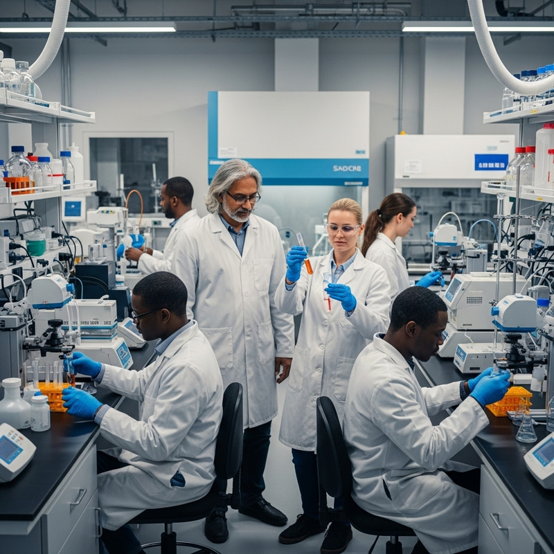 Eccentric Scientists in a Microbiology Lab Experiment