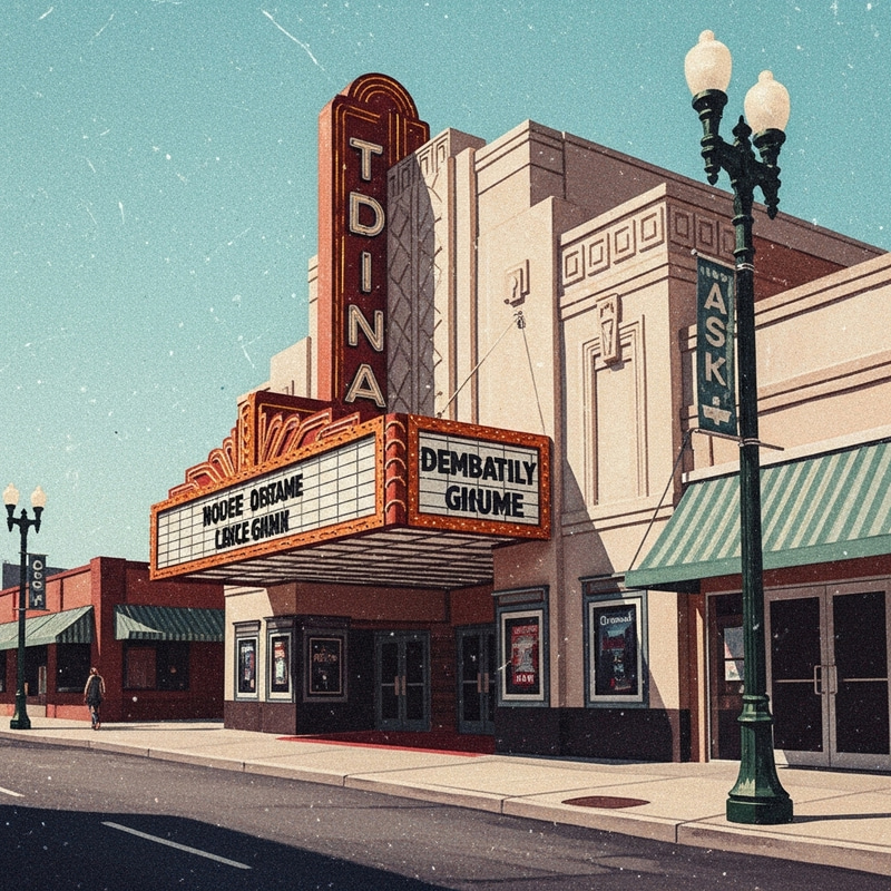 Vintage Movie Theater Architecture - Nostalgic Golden Age Cinema Vintage Movie Theater Architecture - Nostalgic Golden Age Cinema