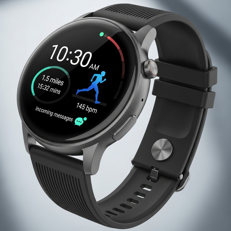 Sleek High-Resolution Smart Watch with Fitness Tracker Sleek High-Resolution Smart Watch with Fitness Tracker