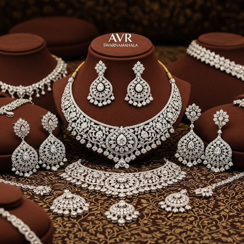 Exquisite Diamond Jewelry Collection by Avr Swarnamahala in Shalimar Exquisite Diamond Jewelry Collection by Avr Swarnamahala in Shalimar